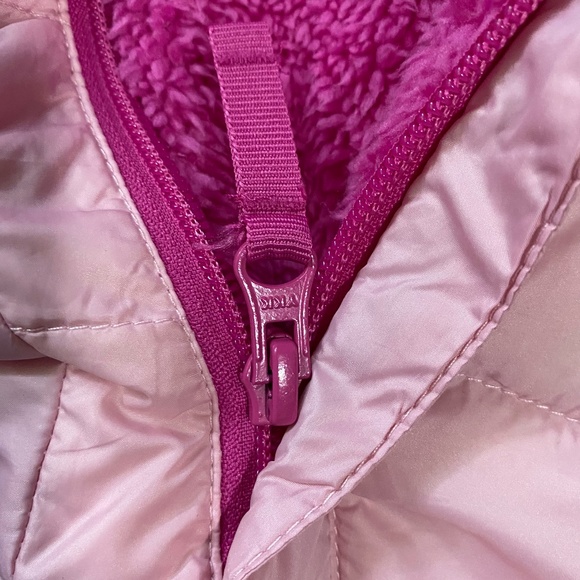 Eddie Bauer Kids Pink Down Puffer Hooded Snowsuit Bundler- Sz-6-12 mths - Picture 8 of 15